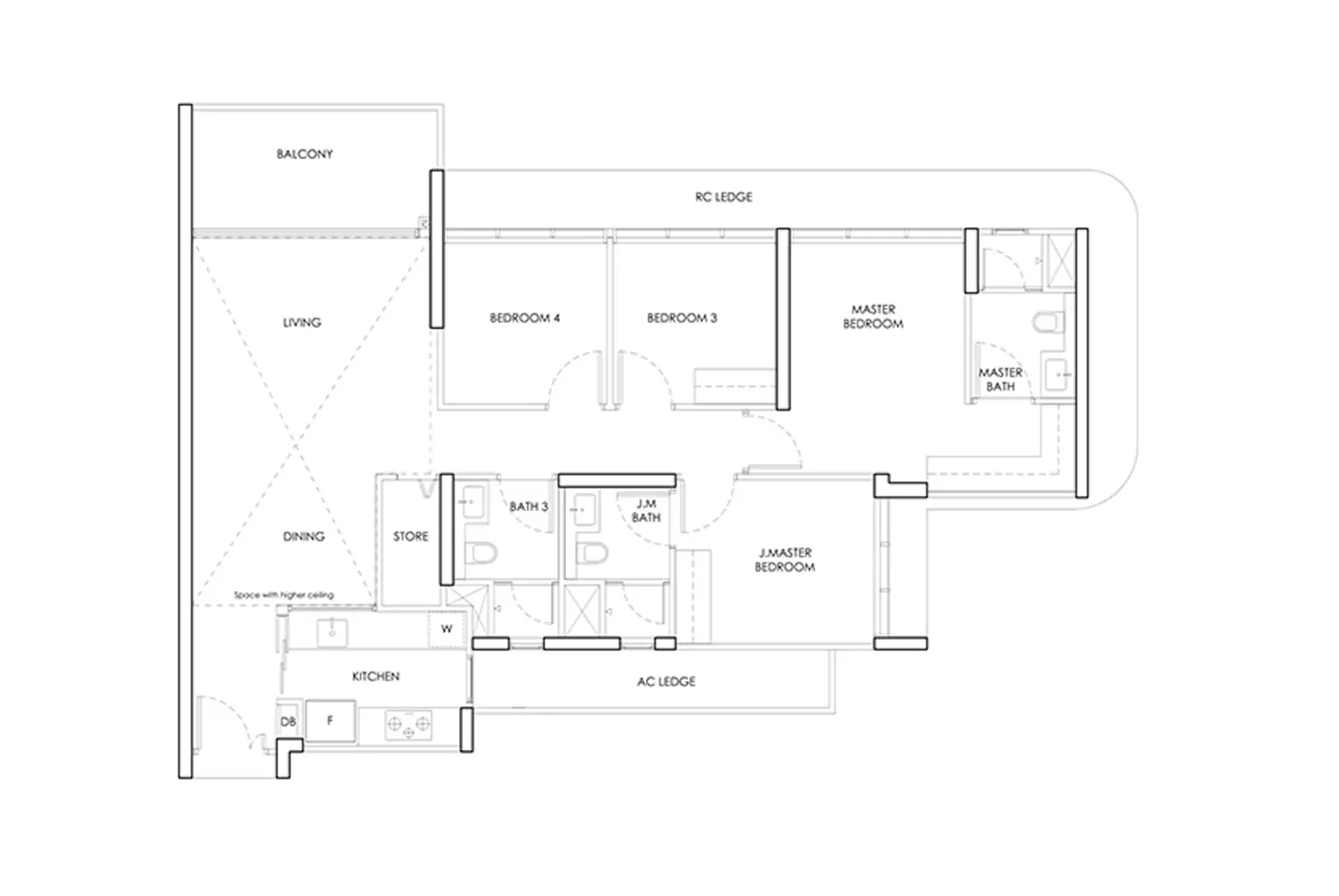 Chencharu Central Residences 4 Bedroom Floor Plan